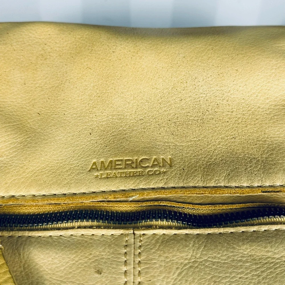 American Leather Company Vintage Soft Yellow Leather Backpack
